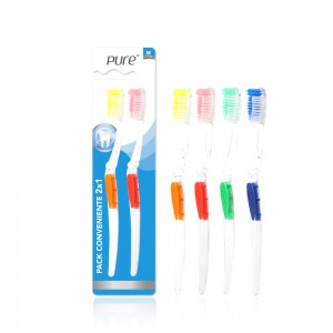 Modern Handle Eco Rubber Plastic Custom Manual Toothbrush
