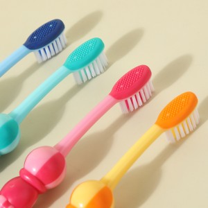 ฟันทำความสะอาดขนอ่อนนุ่มการ์ตูนเด็กแปรงสีฟัน