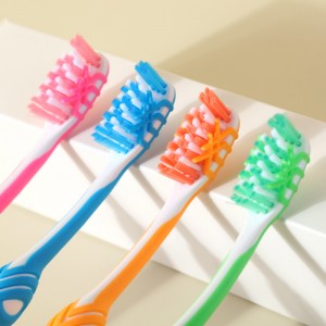 ฟันทำความสะอาดซิลิโคนที่จับแปรงสีฟันนุ่ม ๆ