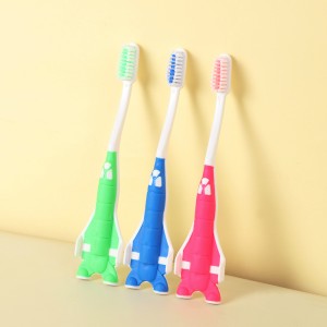 Oral Care Product Silicone Handle Non-Slip Kids  Toothbrush